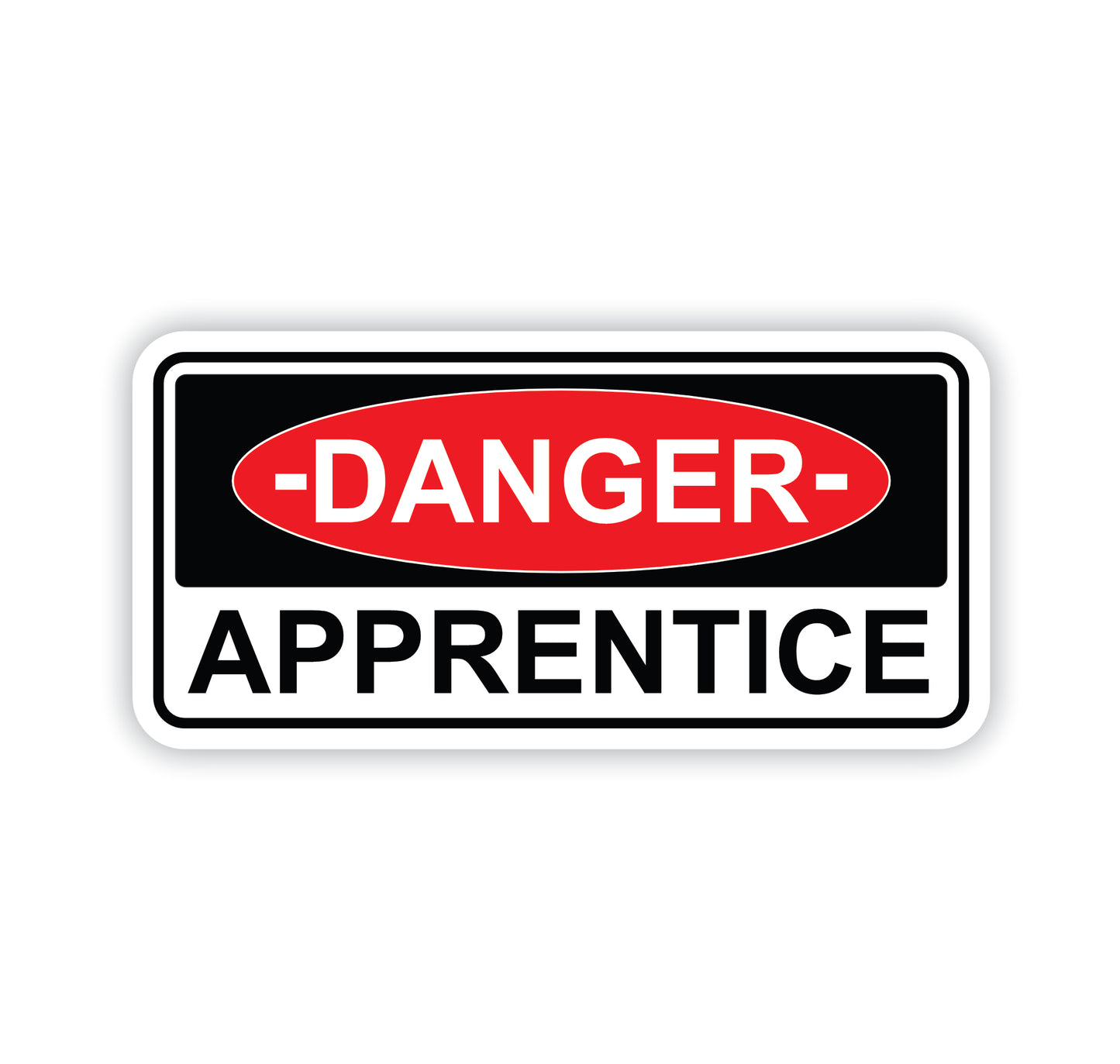 Danger Aprentice Hard Hat Sticker Decal