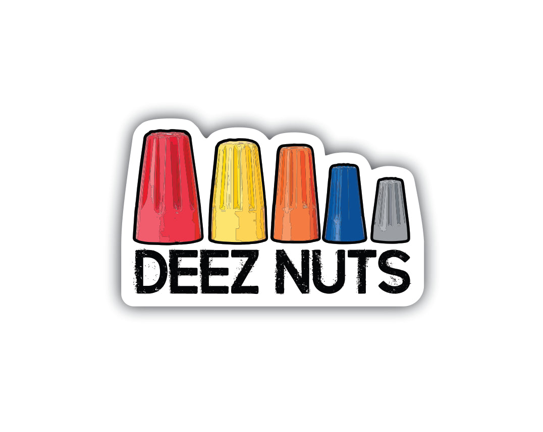 Deez Nuts Hard Hat Sticker Decal