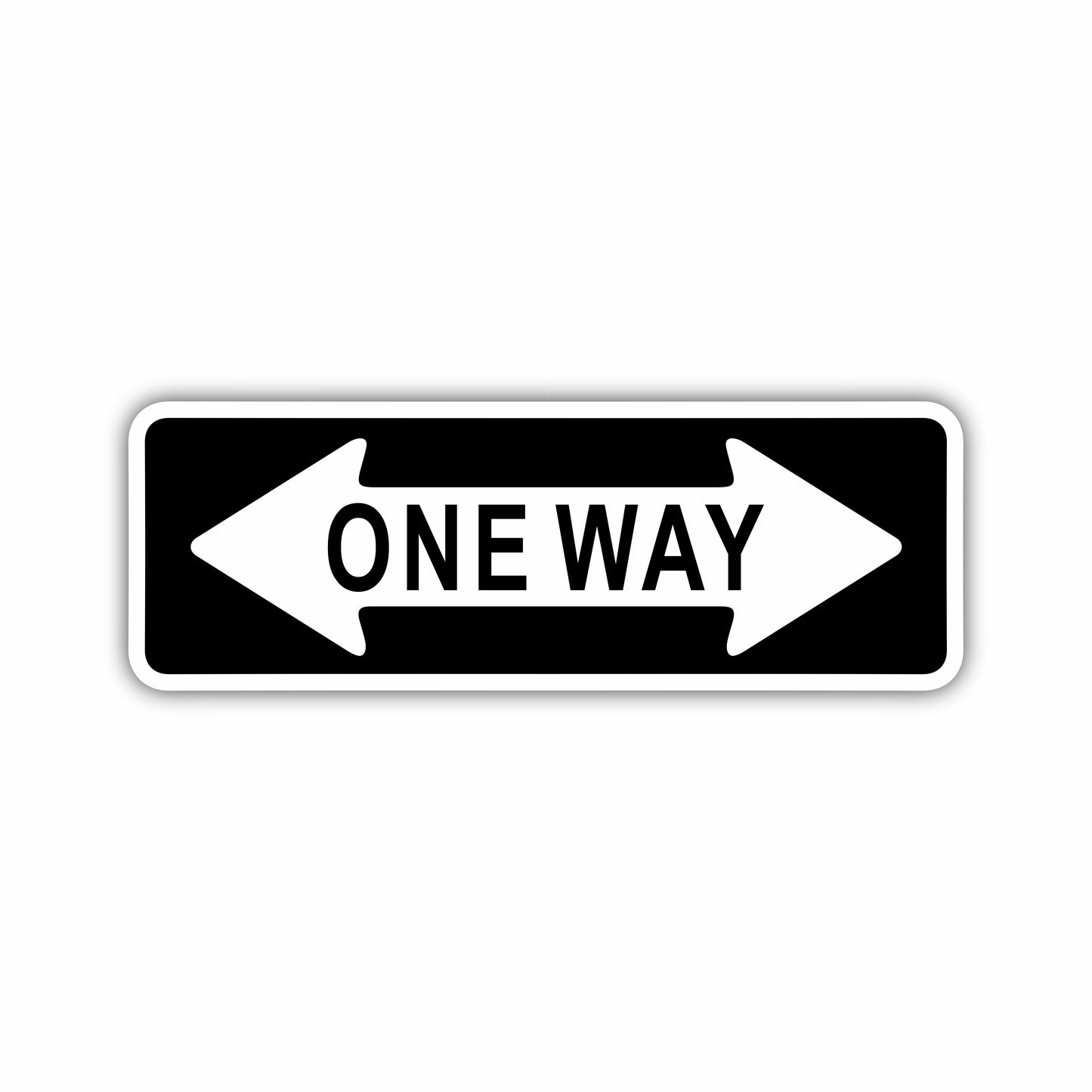 One Way Hard Hat Sticker Decal